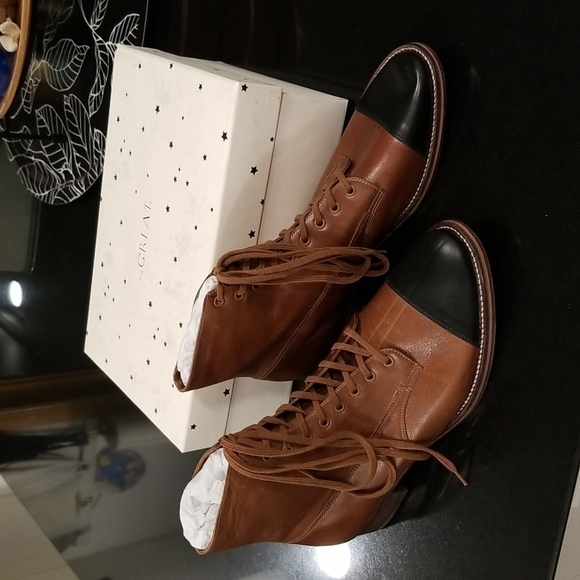 💕THE GREAT💕 The Cap Toe Boxcar Boot ~ Hickory Brown/Black 10 NWT - Picture 14 of 16